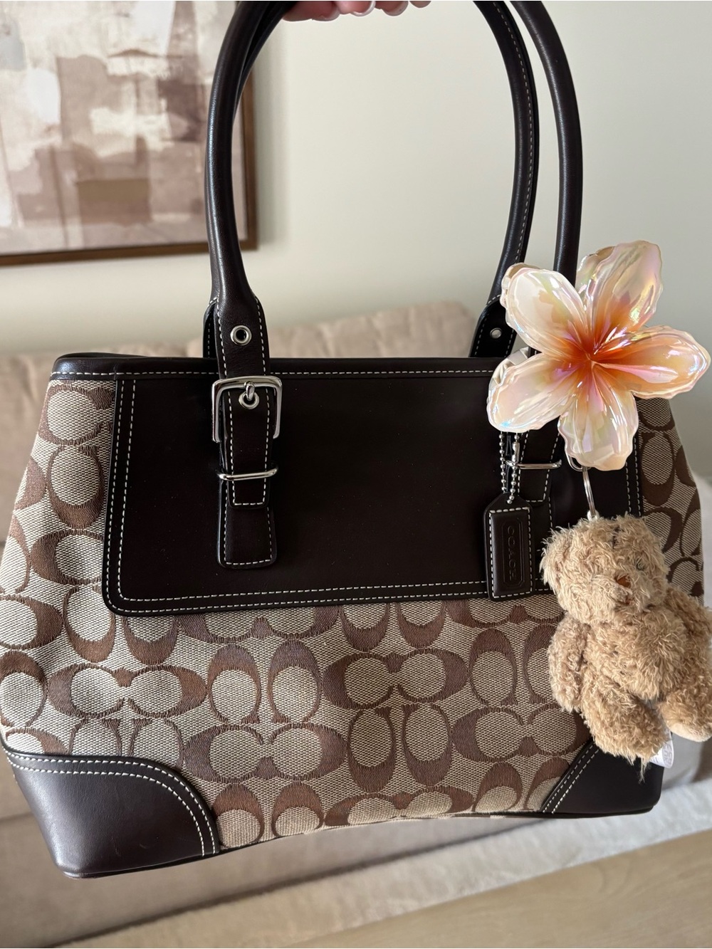 Vintage Coach Hampton Signature Satchel Bag